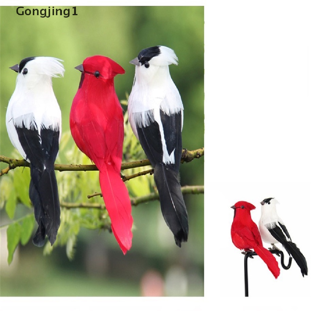 Gongjing1 Burung Beo Imitasi Bahan Busa + Bulu Untuk Dekorasi Taman / Outdoor