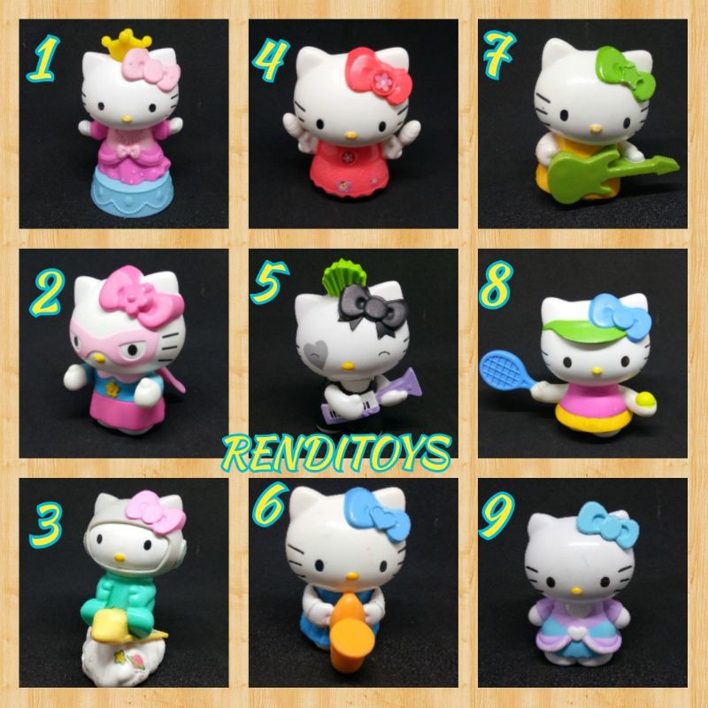 RENDITOYS Action Figure Hello Kitty / Happy Meal Hello Kitty Sanrio / Mainan Mcd / Action Figure