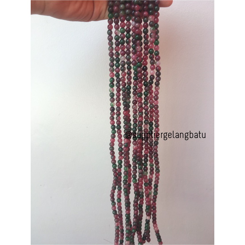 bahan gelang kalung batu 6mm tanzania kilap garnet ruby tanzanite akik Aksesoris Fashion bahan craft