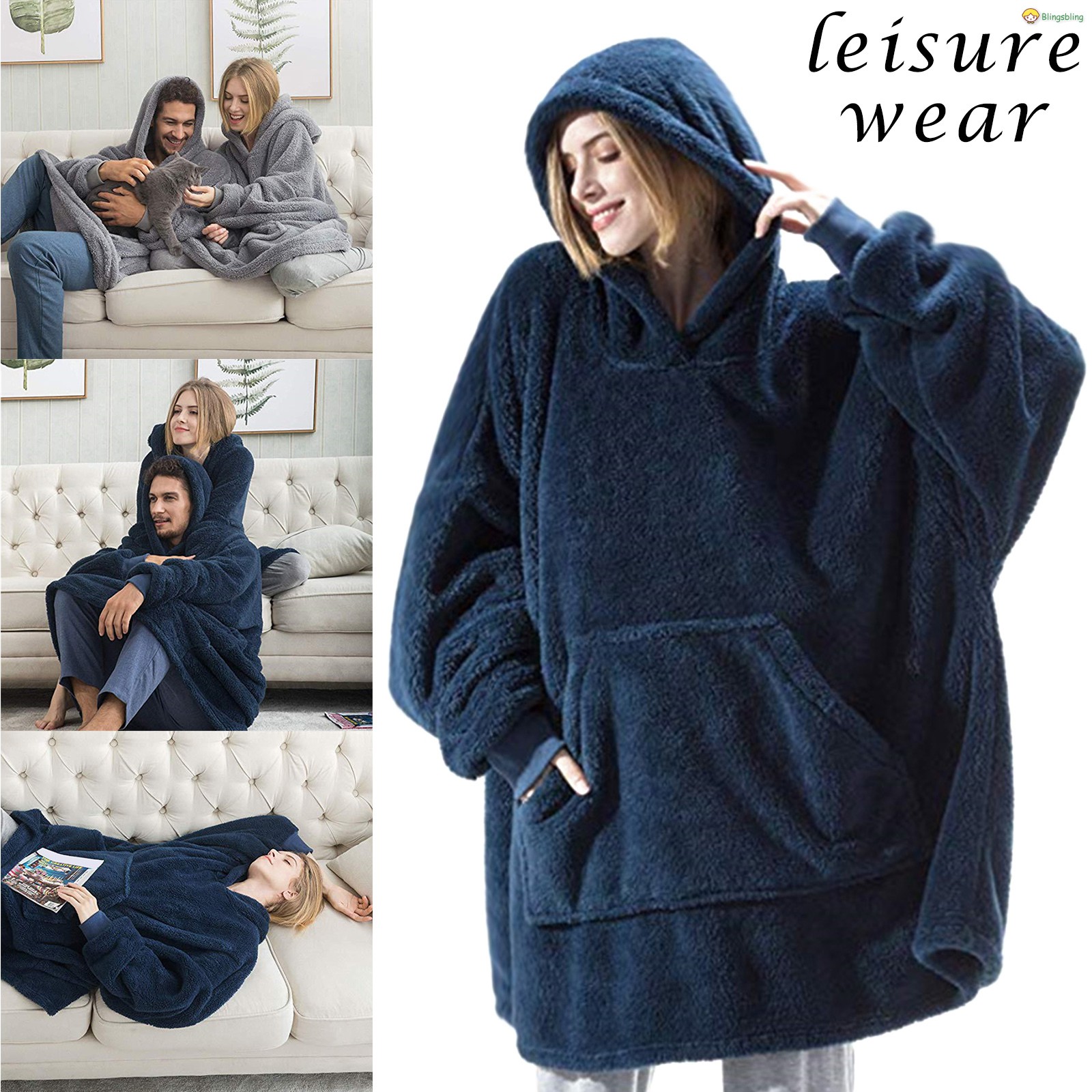 oversized hooded blanket