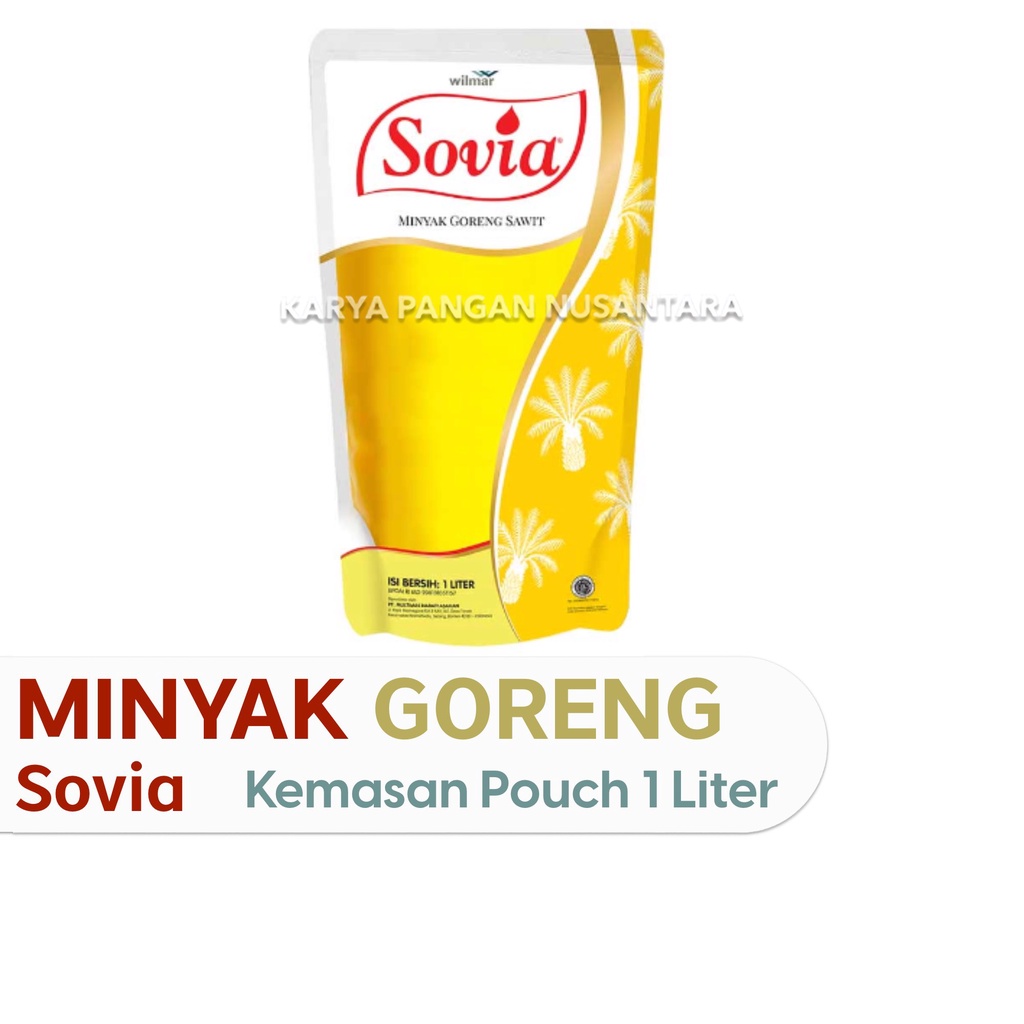 

MINYAK GORENG SOVIA 1LITER MINYAK GORENG 1LTR MINYAK GORENG 1LT SOVIA POUCH 1L