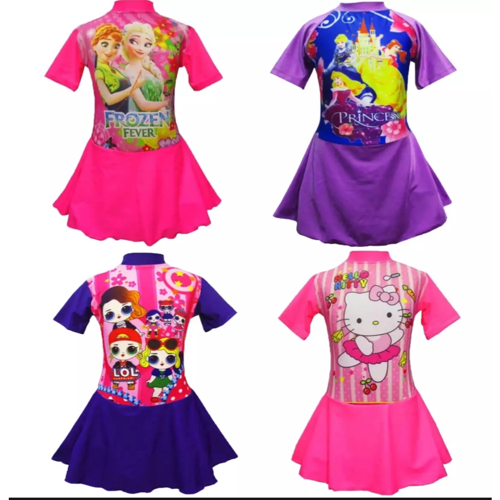 BAJU RENANG ROK CELANA ANAK PEREMPUAN USIA 1-10 THN