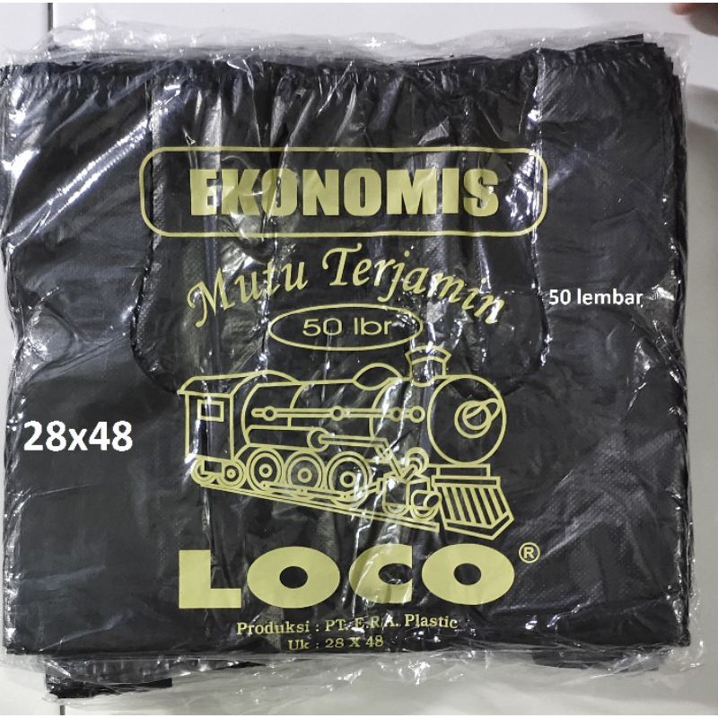 Kantong Plastik hitam loco Ekonomis uk 28