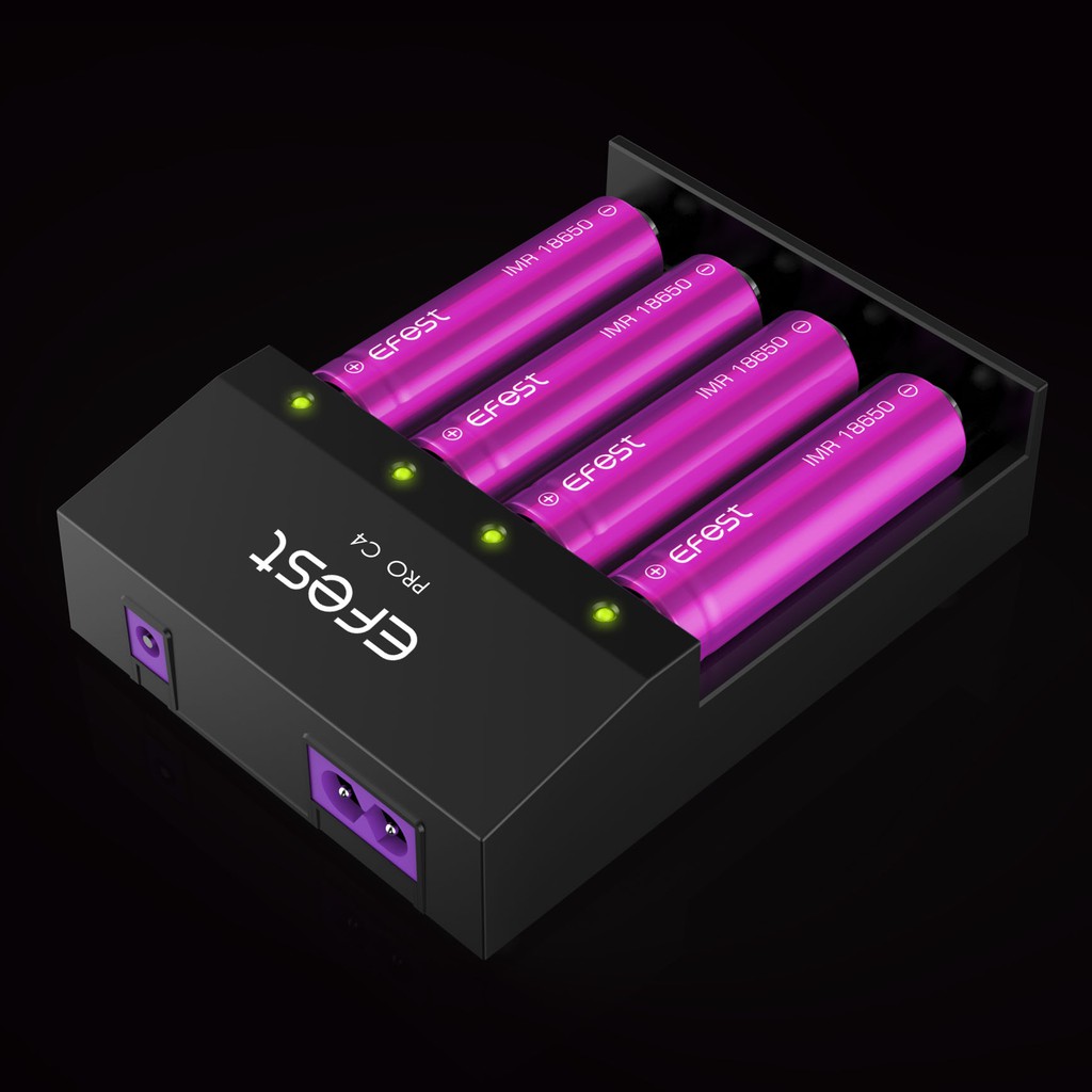 Charger Efest Pro C4 for 18650 26650 14500 dll (Bukan Nitecore Xtar)