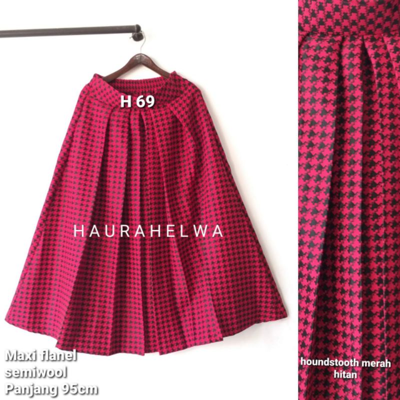 ROK FLANEL IMPORT PANJANG HAURAHELWA /ROK TARTAN FLANEL PANJANG-H 69