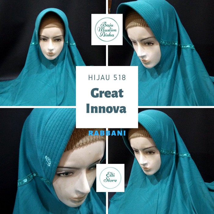 Hijab Instan Jilbab Great Innova Rabbani M Hijau Tosca Kerudung Sekolah Scarf Murah Mus TBEB3466