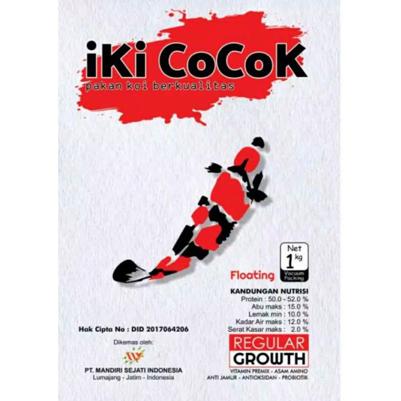 Pakan Ikan Koi IKI COCOK Regular Growth 1kg
