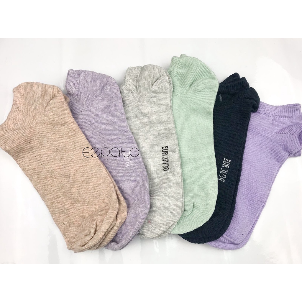 Kaos Kaki Remaja Hidden Socks Mata Kaki Ankle Unisex Polos Warna Pastel Misty Random Terbaru Kekinian