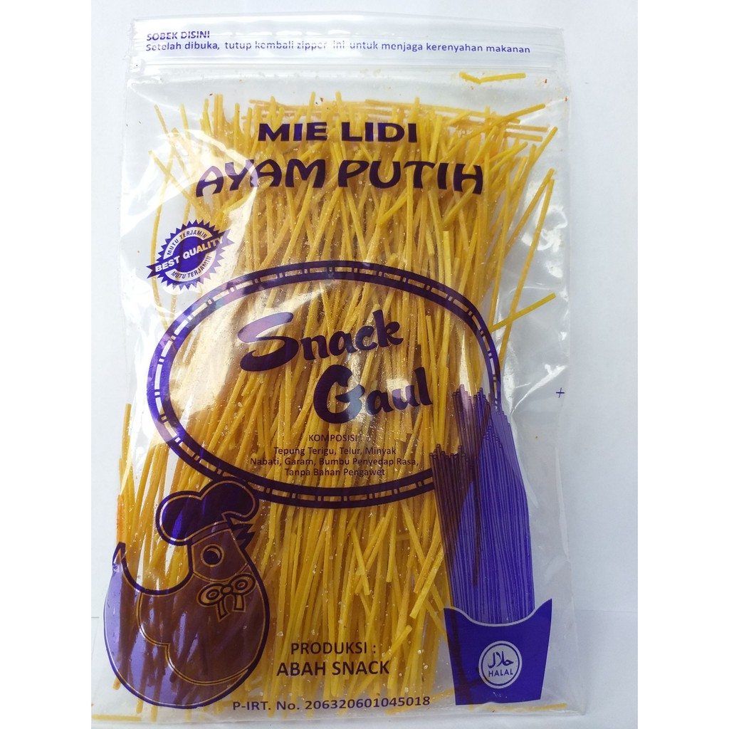 

Snack Gaul Mie Lidi Varian asin