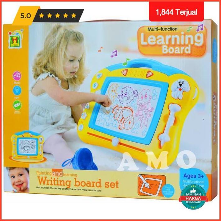 

Painting And Learning Writing Board Yellow Mainan Papan Tulis Limited