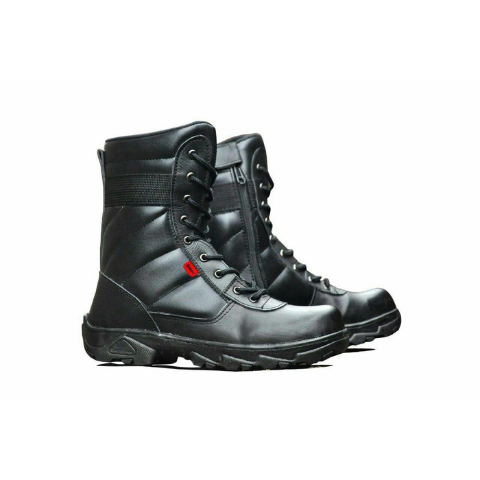 SEPATU PDL TACTICAL KICKERS HITAM SAFETY RESLETING ZIP TNI PDH CROS