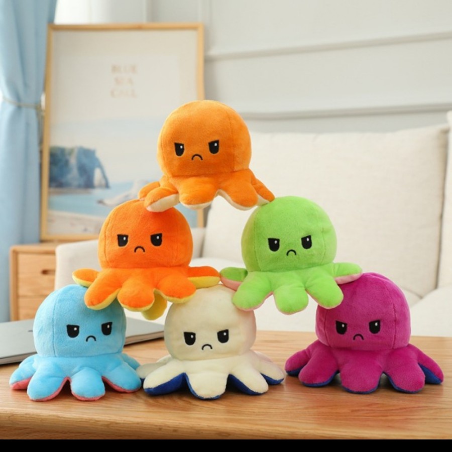 Boneka Octopus Bolak Balik Viral tik tok hobi mainan binatang gurita