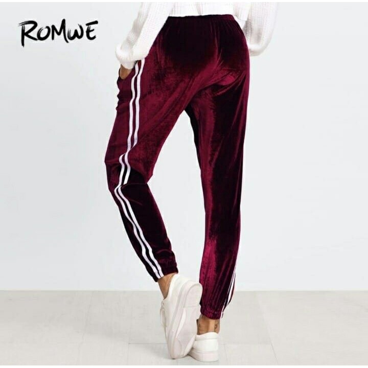 velvet training pants