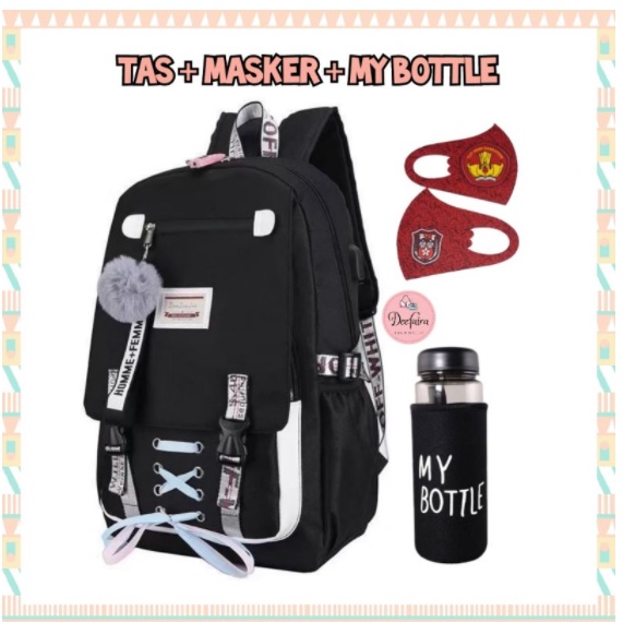 Amy - Tas Anak Korea Perempuan Ransel Korea Anak Perempuan Import Unicorn Terbaru 2021 Canvas Origin