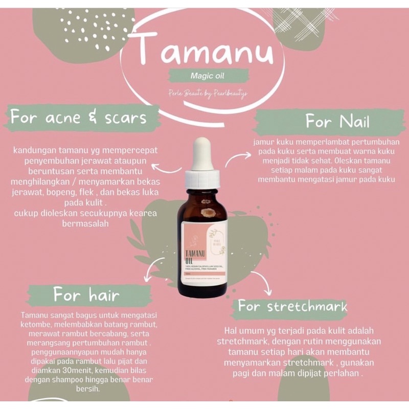 [READY SIAP KIRIM] Tamanu Oil 100% by Perle Beaute | Pearlbeautys BPOM