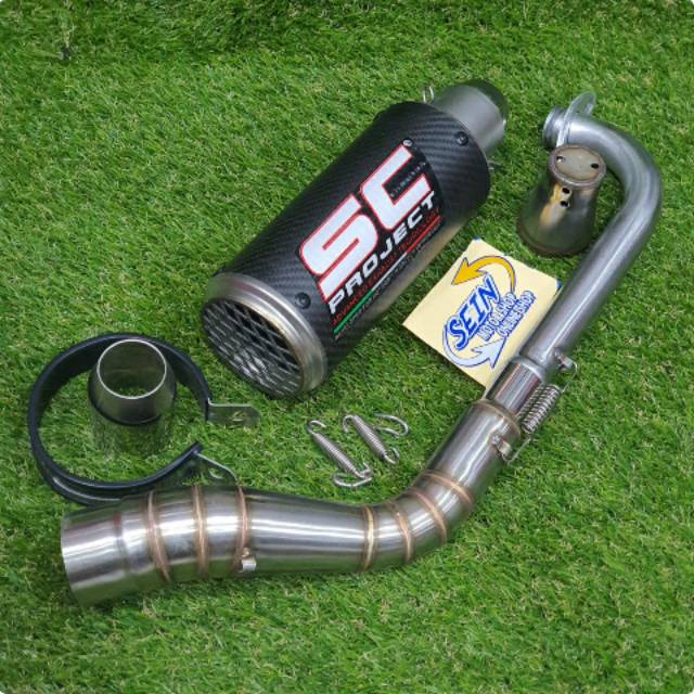 knalpot Sc Project Carbon Jaring FS Nmax Aerox Aerrox Import Grade Ori