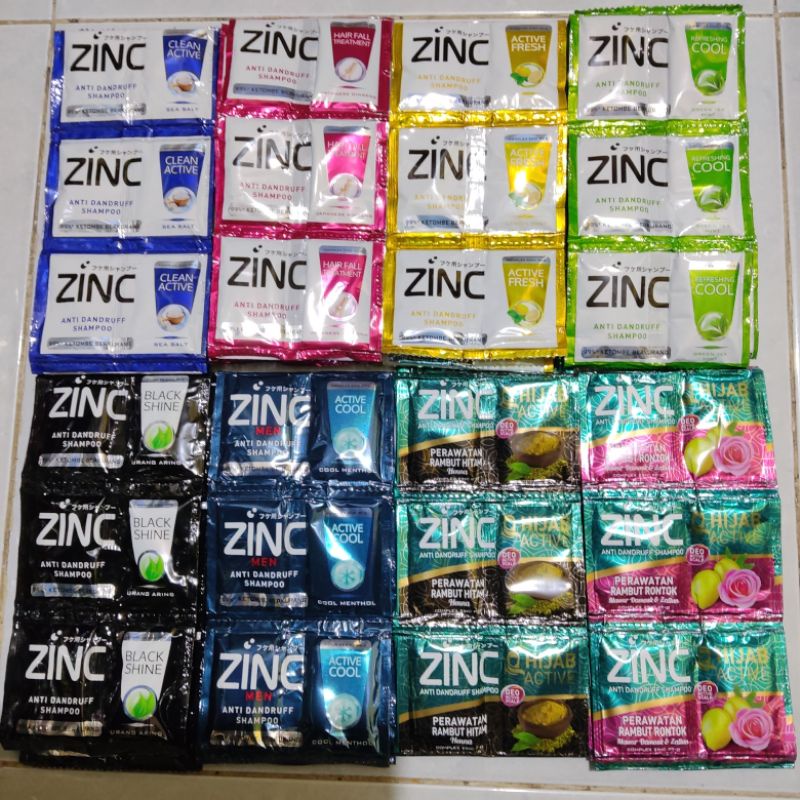 Shampoo zinc sachet isi 12 / zinc sachet / sampo zinc /shampoo zinc renteng / Zinc