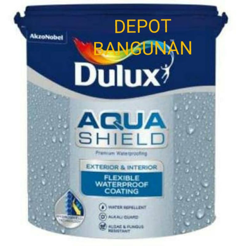 Cat Tembok Dulux Aquashield Waterproofing Eksterior Ready Mix 20 KG DARK GREY