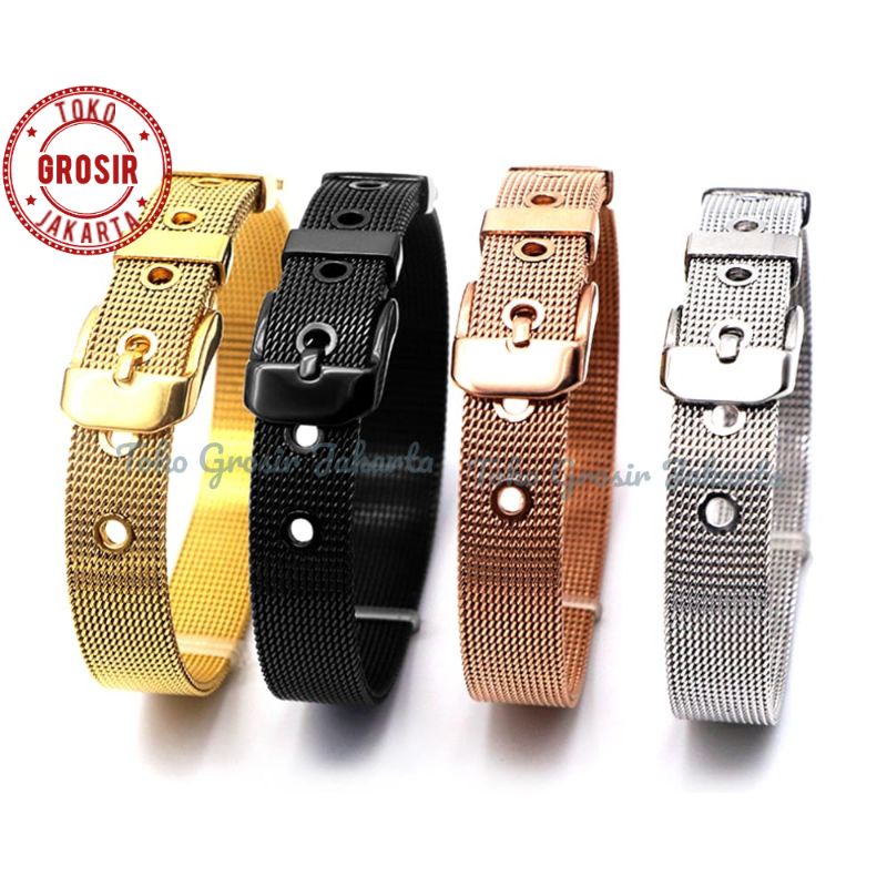 Gelang Gesper Titanium Waterproof Stainless Steel Gelang Sabuk Titanium