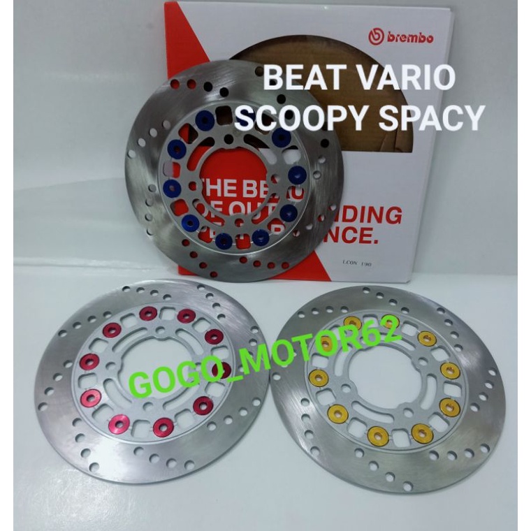 Piringan Disk Dis Cakram Beat Vario 110 Scoopy Spacy (Carbu & Fi) Vario 150 Lama Brembo Bulat Ring
