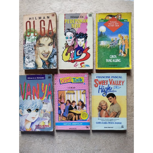 Novel Remaja; OLGA Leukemia Kemping, VANYA Buaya² Geologi, PEDEPOKAN RESE, SWEET VALLEY HIGH, GIRL T
