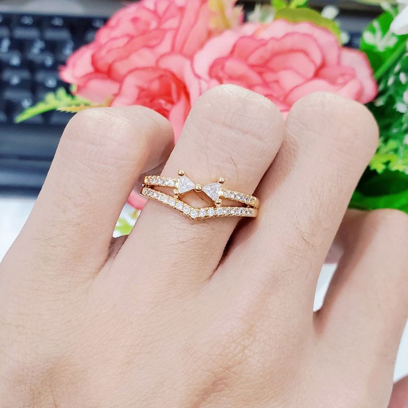 Cincin wanita Xufing Murah Elegan Cincin Dewasa Cincin Anti Karat