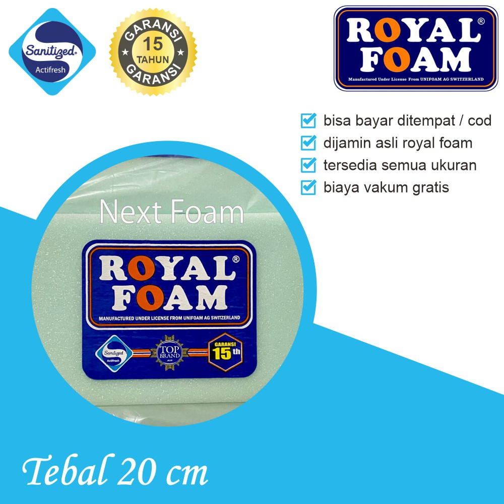 [Hanya Busa] Kasur Busa Royal Foam D23 Semua Ukuran Tebal 20cm Original Garansi 15 Tahun