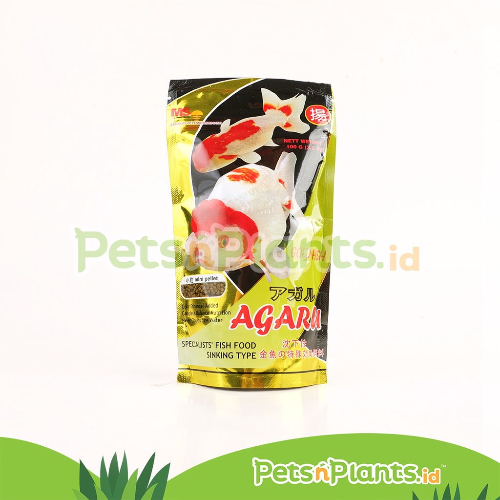 Pelet Agaru Makanan Ikan Hias Mas Koki 100 Gram Sinking / Floating