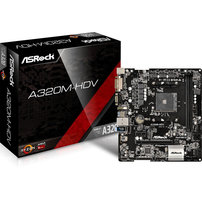 Asrock A320M-HDV + AMD Ryzen 3 2200G RAVEN RIDGE (HARGA PROMO)