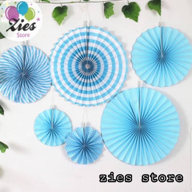 

Paper fan biru set / paperfan blue set