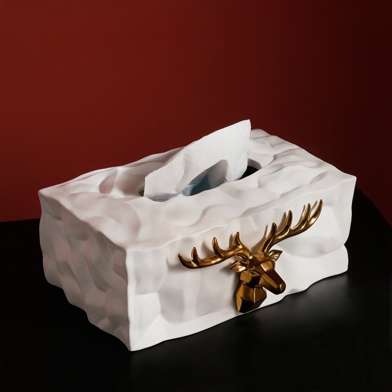 Nordic Tissue Box Rusa Resin / Rusa Tissue Box Holder / Kotak Tissue