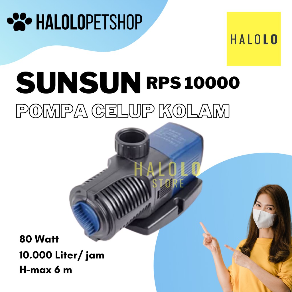 SUNSUN RPS 10000 Submersible Pump Pompa Celup Kolam Ikan