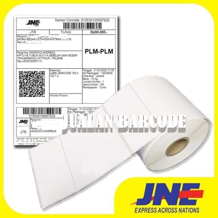 

RESI JNE | WAHANA LABEL STIKER TERMAL | THERMAL 102 X 127 | 102x 127 MM ISI 500 PCS CORE 1 INCH