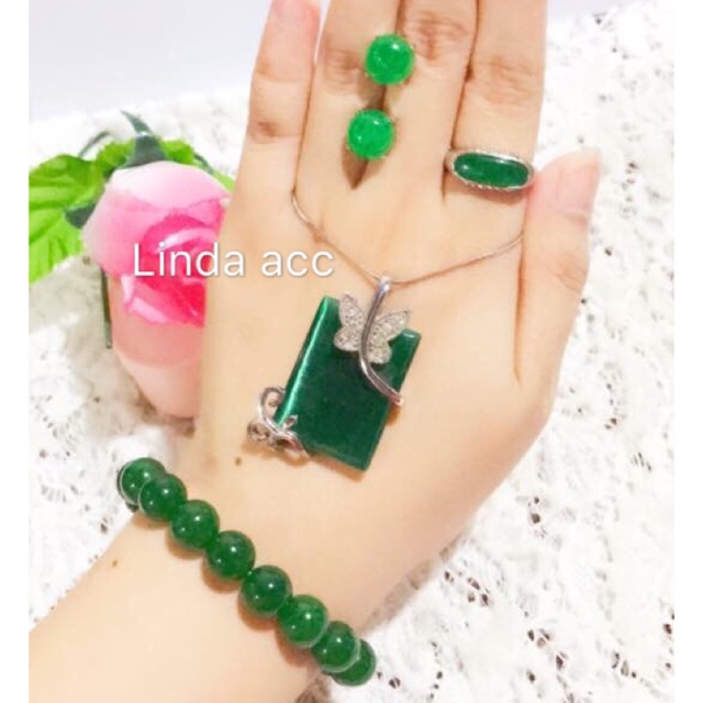 set permata giok bhanx titanium awet batu giok asli 8