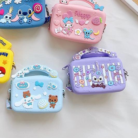 TAS MINI FASHION JELLY ANAK SELEMPANG / ￼TAS SELEMPANG ANAK JELLY KARAKTER / SLING BAG ANAK / TAS AN