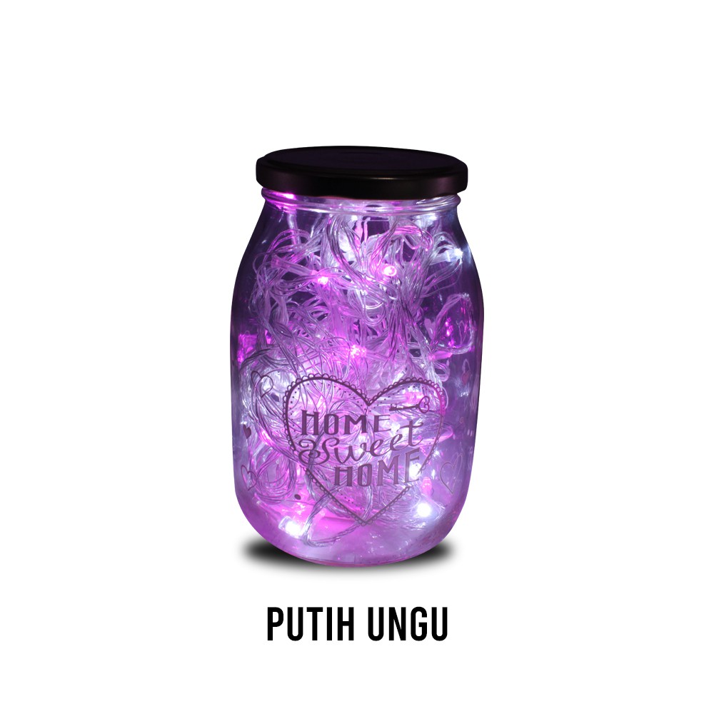 FygaleryMedan Lampu Tumblr Xeron 10 Meter Packing BOX Lampu Natal Lampu Led Lampu Hias Dekorasi-Putih-Ungu Kotak