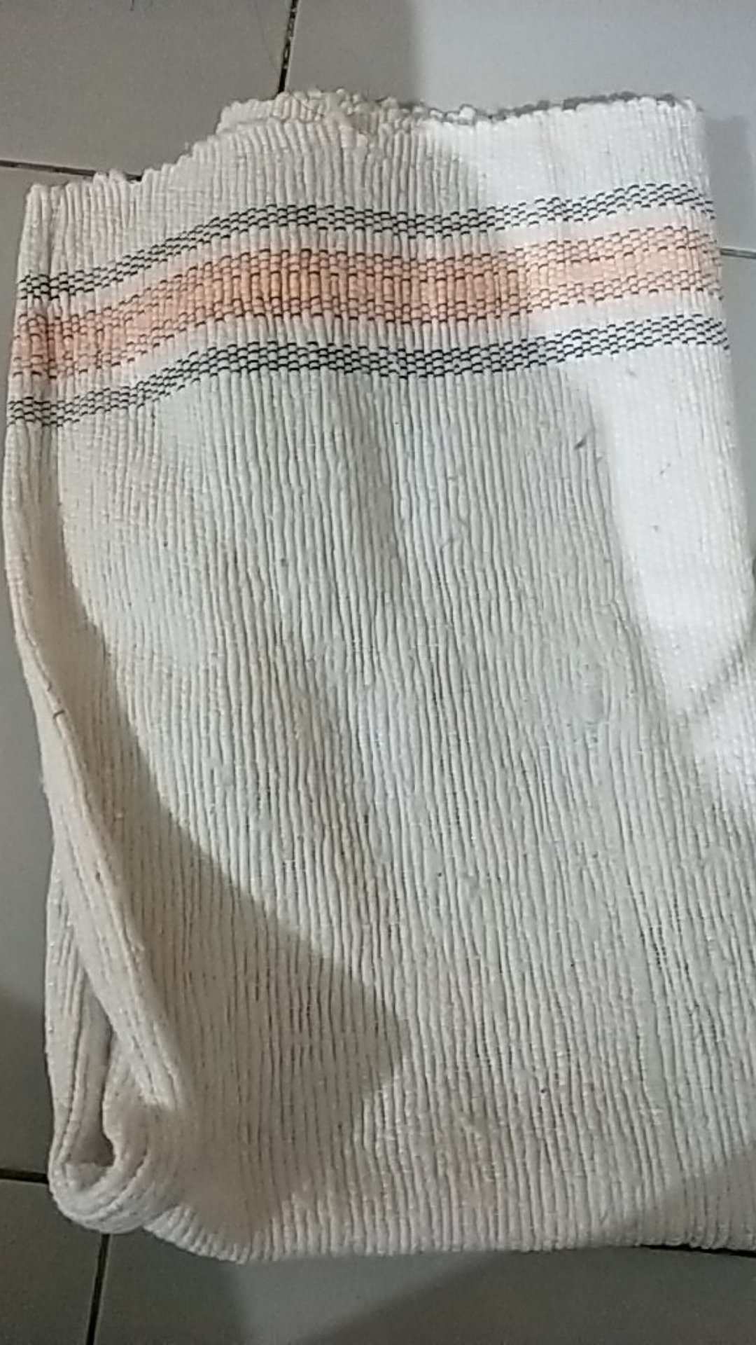 Kain Pel (putih/biru Dongker)