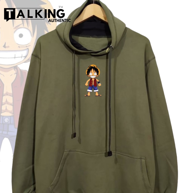 Mr Dee Kachios Hoodie Oversize Sweater One Piece Lufy Ziper Jaket Polos Terlaris Original Brand Lokal TALKING AUTHENTIC Bandung Hudi HIJAU ARMY Unisex Polos Basic POLLOVER