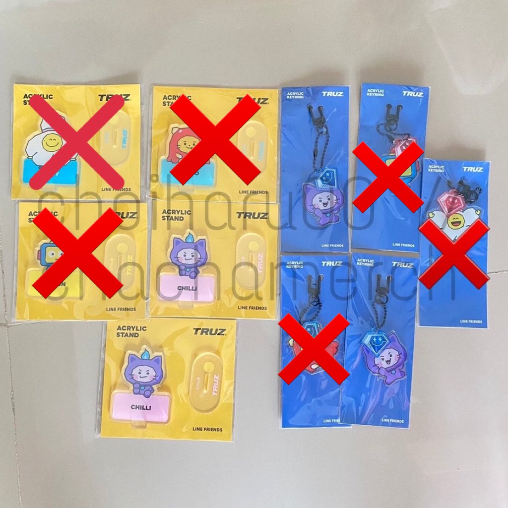 Truz acrylic standee & acrylic keyring official || Truz Nara Home Deco || Chilli, Hikun, Lawoo, Romy