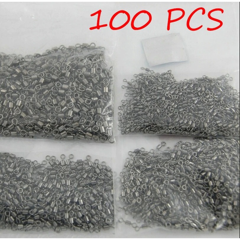 Umpan Kail Pancing Stainless Steel 5# 100 PCS - Black