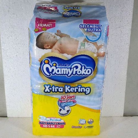 ORIGINAL MAMYPOKO STANDAR TIPE PEREKAT BAYI BARU LAHIR NB-S 44 MAMY POKO EXTRA KERING