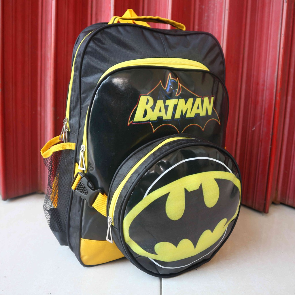 Tas Fashion Anak 2in 1 Bisa Selempang Dan Ransel Motif Batman Kekinian