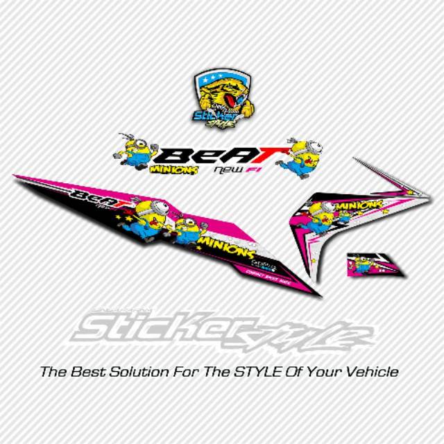 STRIPING VARIASI STIKER LIS HONDA BEAT FI NRW ISS ESP 2016/17/18/19 KARAKTER MINIONS