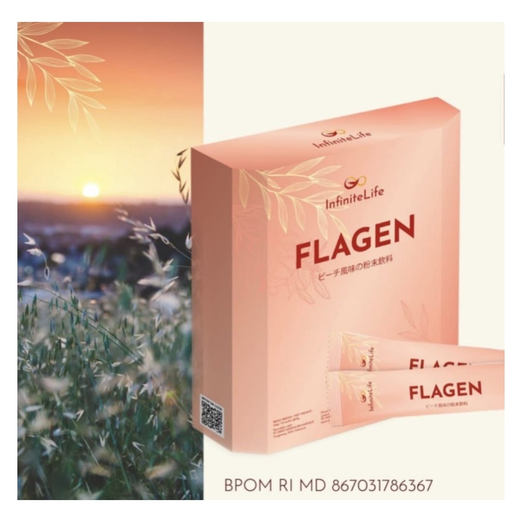 Flagen infinite life salmon ovary peptide kolagen ikan 12 sachet @ 10gr