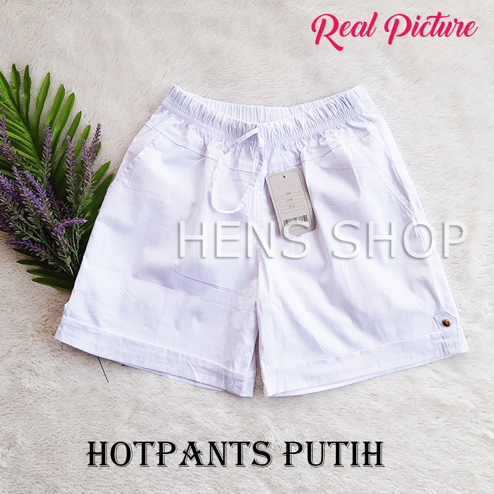 CELANA PENDEK KATUN WANITA / CELANA HOTPANTS KATUN STRETCH WANITA STANDART L DAN JUMBO XXL