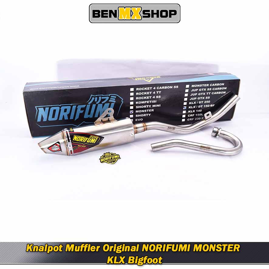 Knalpot Muffler Original NORIFUMI Type MONSTER KLX Bigfoot