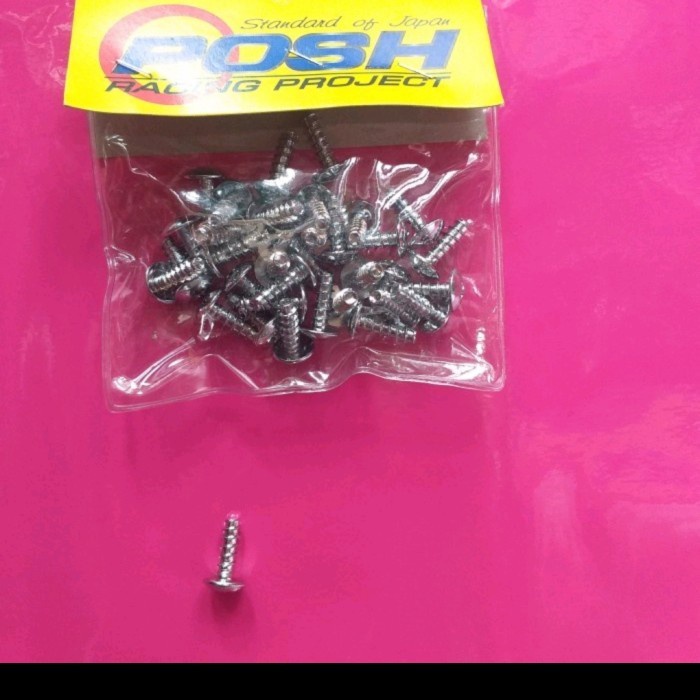 Baut Bodi Motor Yamaha Mio Mx Scrup Crom Stainless Merk Pos( set)