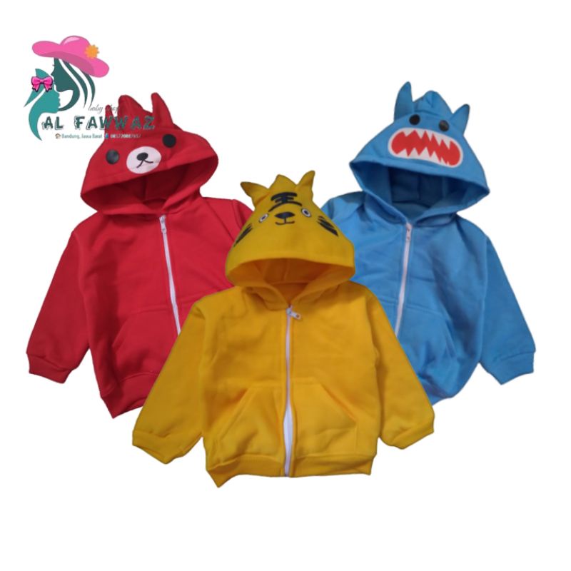 Jaket bayi/balita hoodie karakter