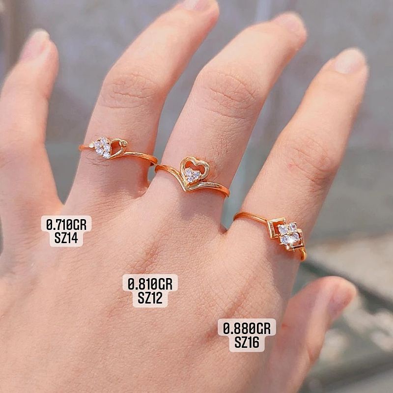 Cincin Emas Asli Model Terbaru Kadar 375%/8Karat