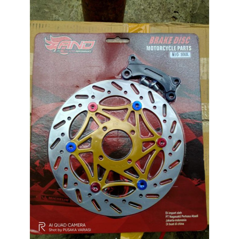 disc cakram depan AND mio soul plus breket 300mm